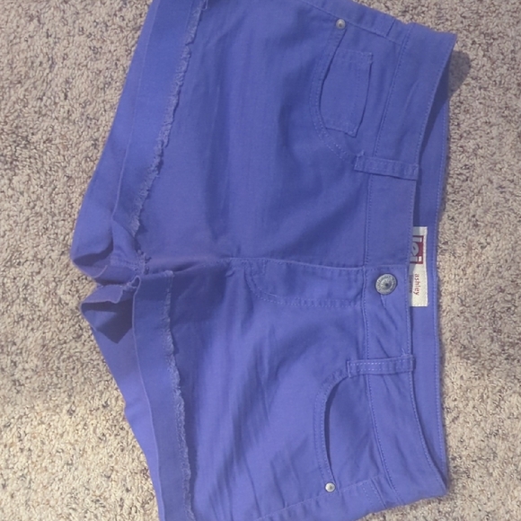 L E.I Pants - Women's Purple Denim Shorts